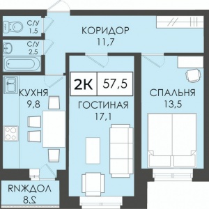 2-к квартира, Пролетарская 271/5 корп. 2